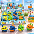Pull Back Airplane Toy for Kids – Colorful Friction Powered Aircraft Car Toy
