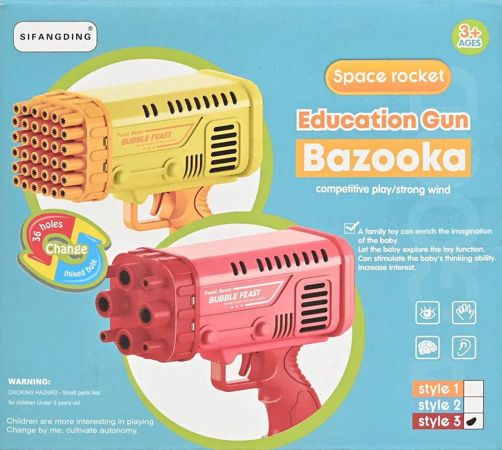 Electric Bubble Gun 36 Holes – Automatic Bubble Blaster Gun for Kids